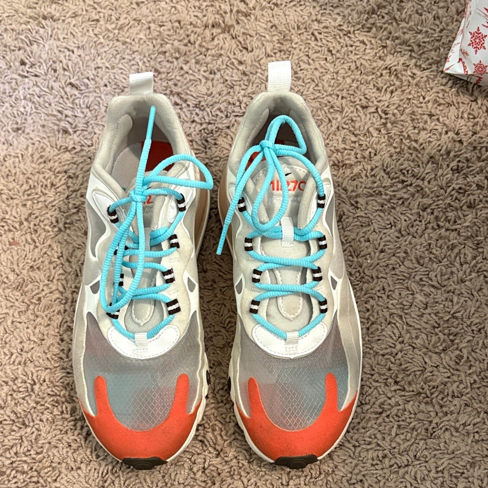 Nike Athletic Shoes - White, Orange, Blue